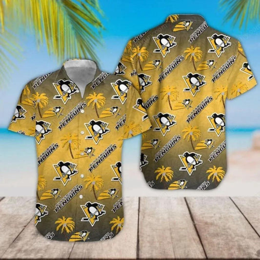 Pittsburgh Penguins Hawaii 3D Hawaiian Shirt, NHL Hawaiian Shirt Moonbestprint
