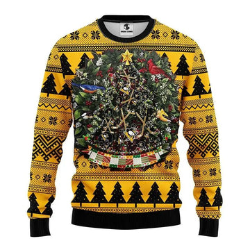 Pittsburgh Penguins Tree Christmas Ugly Sweater, NHL Christmas Sweater Moonbestprint
