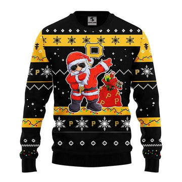 Pittsburgh Pirates Dabbing Santa Claus Ugly Christmas Sweater, MLB Christmas Sweater Moonbestprint