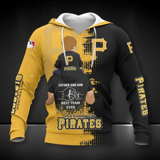 Pittsburgh Pirates Dad And Son All Over Print Hoodie 1, MLB Hoodie Moonbestprint