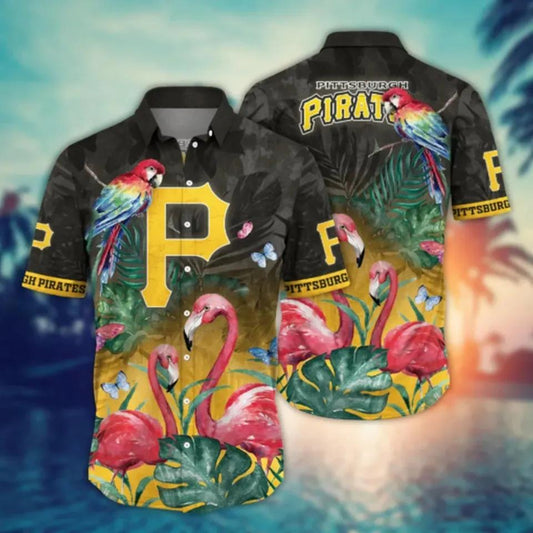 Pittsburgh Pirates Flamingo Paradise Hawaiian Shirt, MLB Hawaiian Shirt Moonbestprint