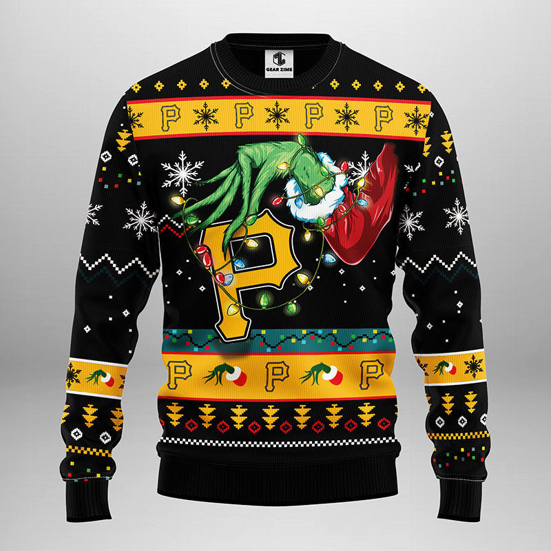 Pittsburgh Pirates Grinch Ugly Christmas Sweater Moonbestprint