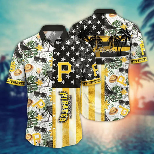 Pittsburgh Pirates MLB Flower Aloha Hawaiian Shirt 12, MLB Hawaiian Shirt Moonbestprint