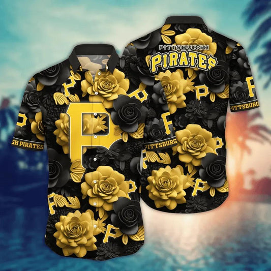 Pittsburgh Pirates MLB Flower Aloha Hawaiian Shirt 18, MLB Hawaiian Shirt Moonbestprint