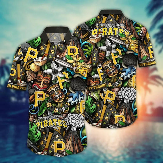 Pittsburgh Pirates MLB Flower Aloha Hawaiian Shirt 4, MLB Hawaiian Shirt Moonbestprint