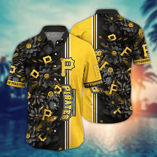 Pittsburgh Pirates MLB Flower Aloha Hawaiian Shirt 5, MLB Hawaiian Shirt Moonbestprint