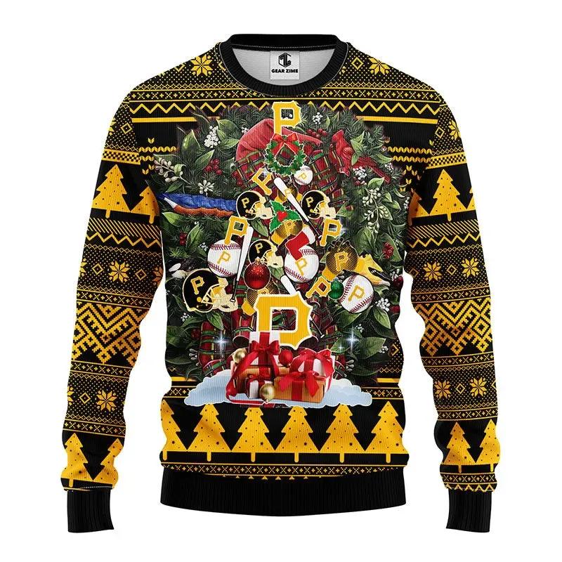 Pittsburgh Pirates Tree Christmas Ugly Sweater, MLB Christmas Sweater Moonbestprint