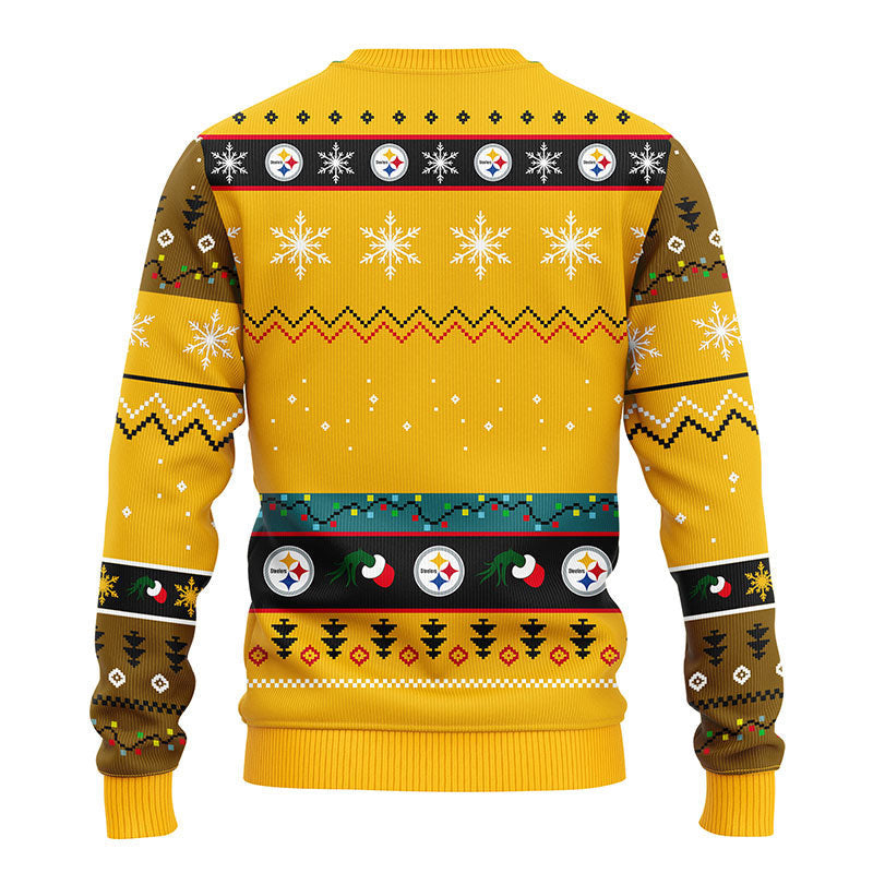 Pittsburgh Steelers 12 Grinch Xmas Day Ugly Christmas Sweater Moonbestprint