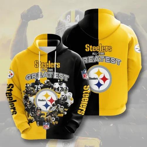 Pittsburgh Steelers All Time Greatest Hoodie 3D, NFL Hoodie Moonbestprint