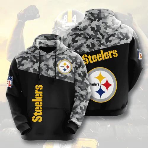 Pittsburgh Steelers Camo Pittsburgh Steelers 3D Hoodie, NFL Hoodie Moonbestprint