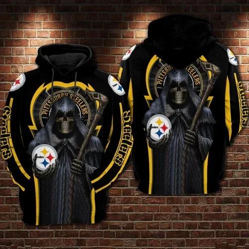 Pittsburgh Steelers Death 3D Hoodie, NFL Hoodie Moonbestprint