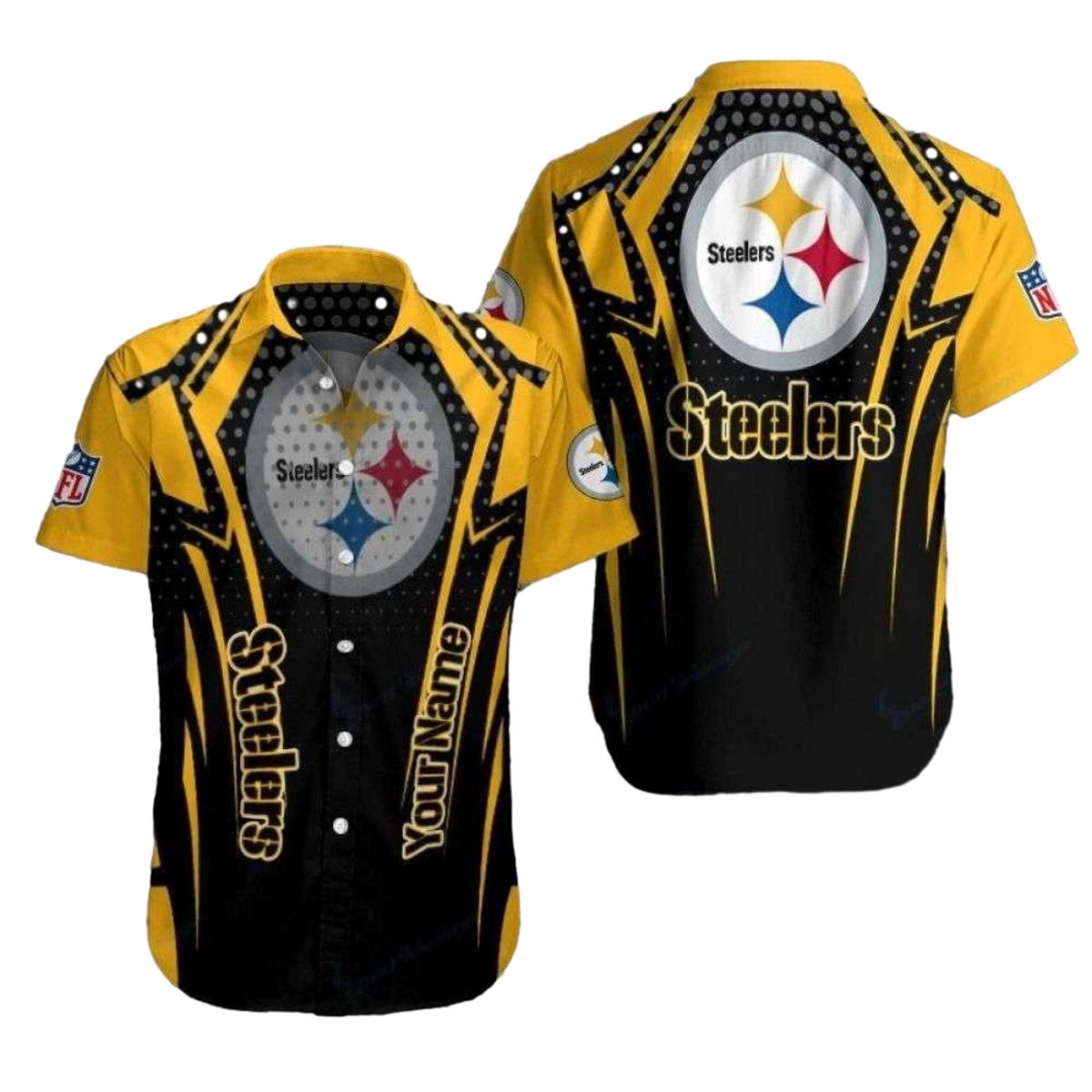 Pittsburgh Steelers Dynamic Play Abstract Art Hawaiian Shirt - Moonbestprint
