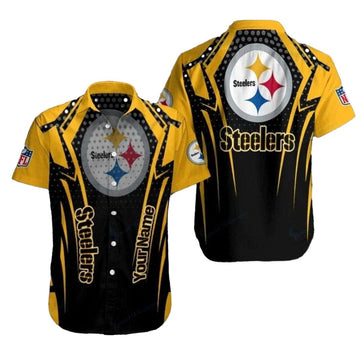 Pittsburgh Steelers Dynamic Play Abstract Art Hawaiian Shirt - Moonbestprint