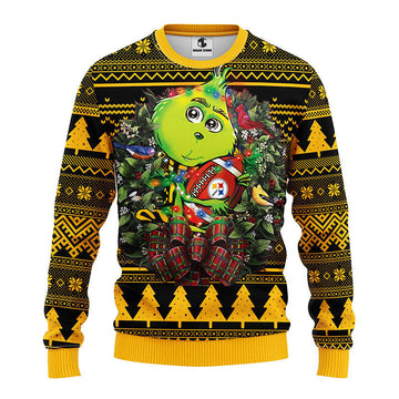 Pittsburgh Steelers Grinch Hug Ugly Christmas Sweater Moonbestprint