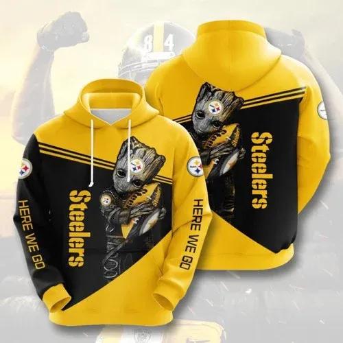 Pittsburgh Steelers Groot - Hoodie 3D, NFL Hoodie Moonbestprint