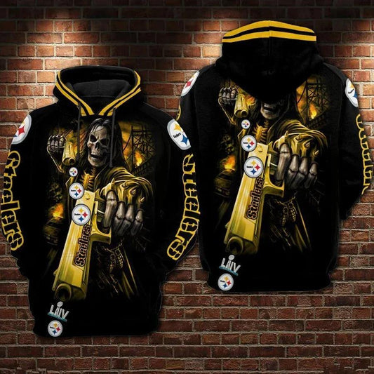 Pittsburgh Steelers Gun Hoodie, NFL Hoodie Moonbestprint