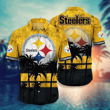 Pittsburgh Steelers Hawaii Shirt Short Style Hot Trending Summer, NFL Hawaiian Shirt Moonbestprint