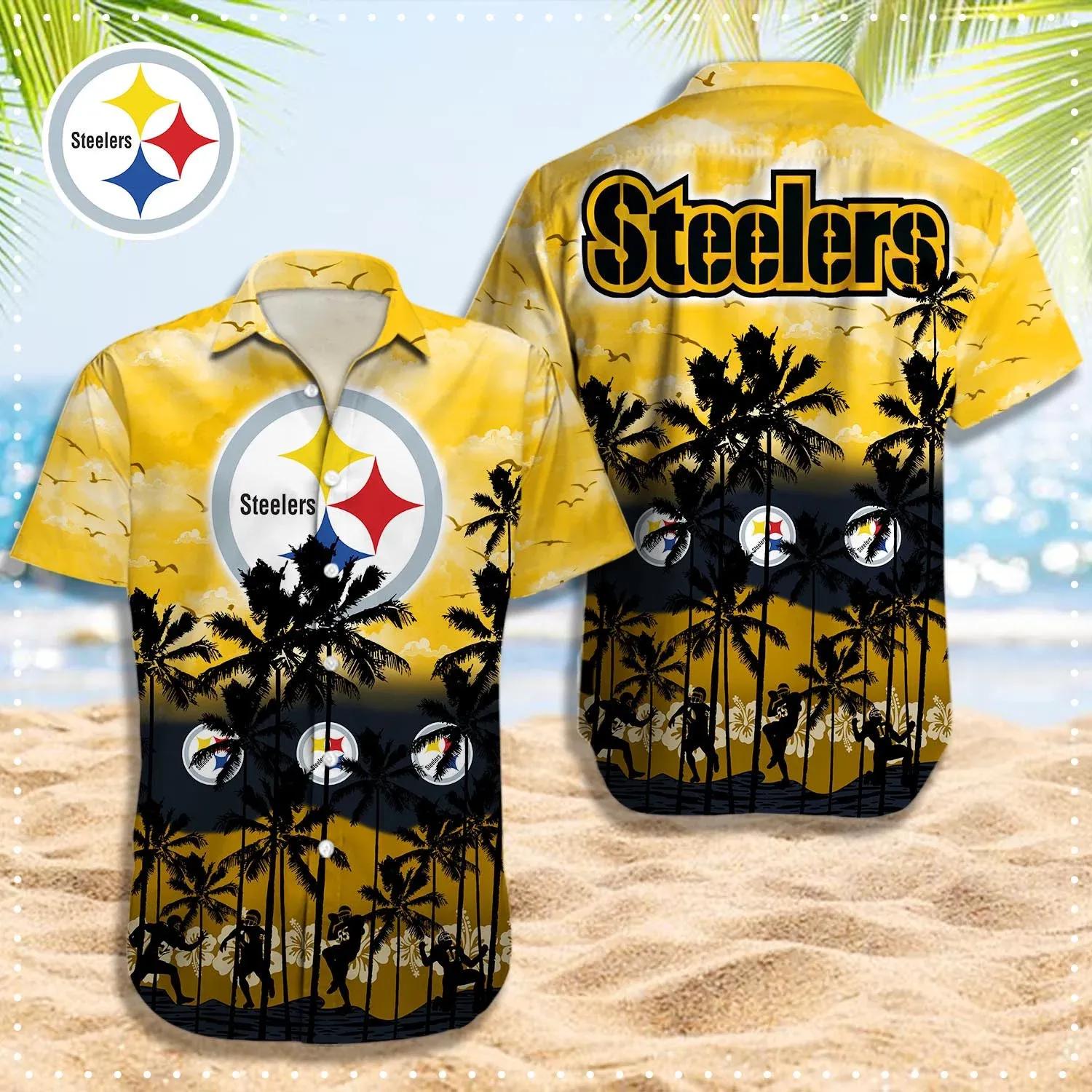 Pittsburgh Steelers Hawaiian Shirt, NFL Hawaiian Shirt Moonbestprint