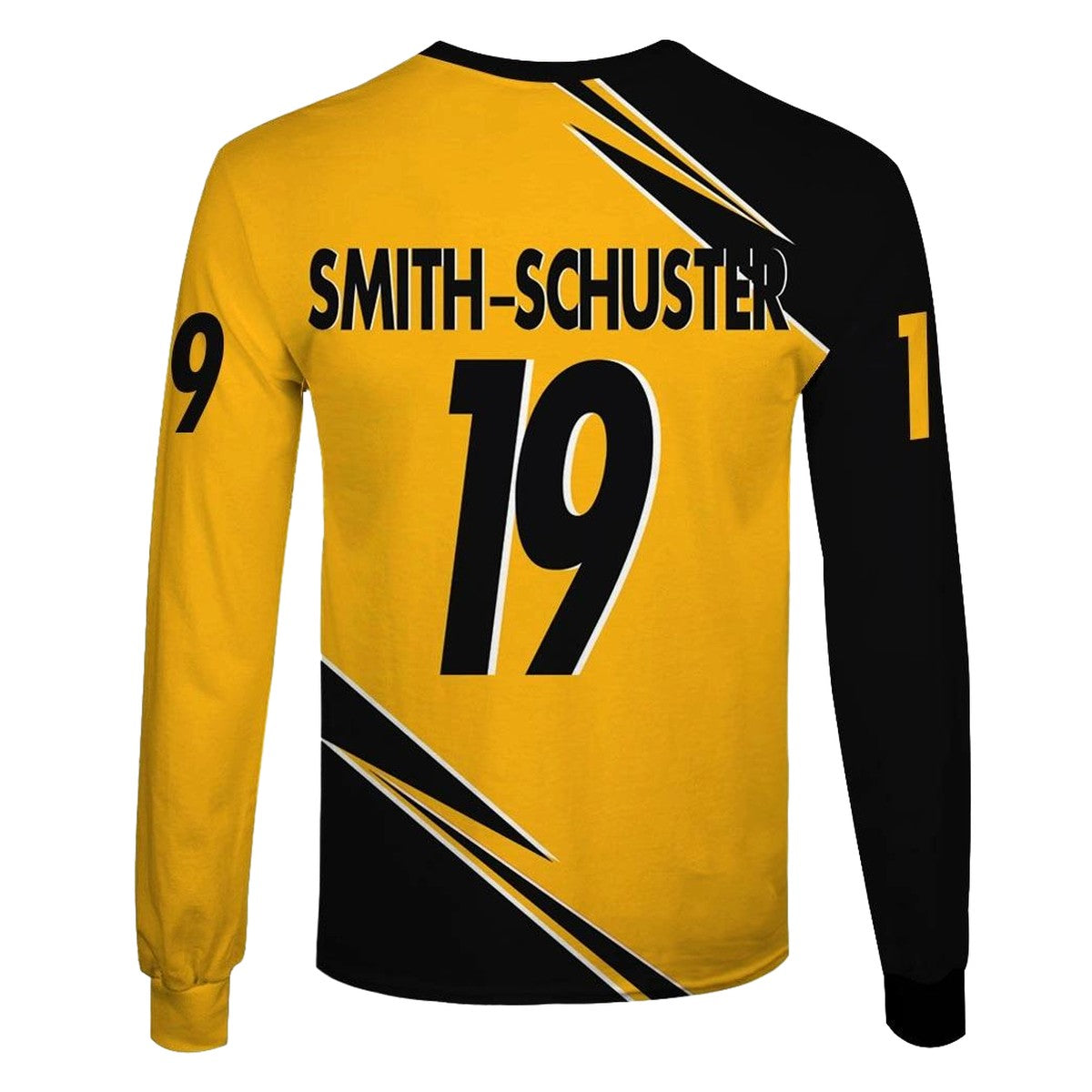 Pittsburgh Steelers Juju Smith Schuster No 19 Signature Yellow And Black AOP Sweatshirt - Moonbestprint
