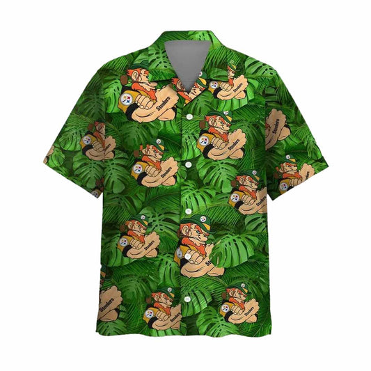 Pittsburgh Steelers Leprechaun St. Patricks Day Hawaiian Shirt - Moonbestprint