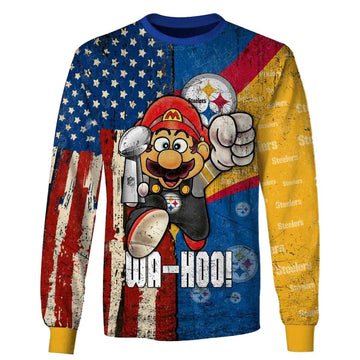 Pittsburgh Steelers Mario Wa Hoo AOP Sweatshirt - Moonbestprint
