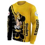 Pittsburgh Steelers Minnie Mouse Gold AOP Sweatshirt - Moonbestprint