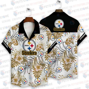 Pittsburgh Steelers NFL Pattern Hawaiian Shirt, NFL Hawaiian Shirt Moonbestprint