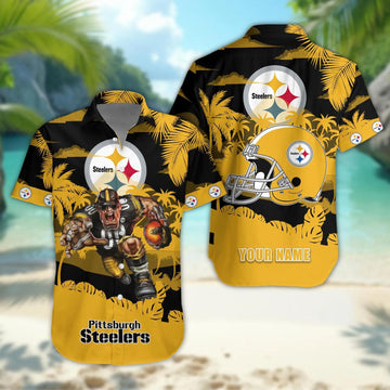 Pittsburgh Steelers Personalized Hawaiian Shirt, NFL Hawaiian Shirt Moonbestprint
