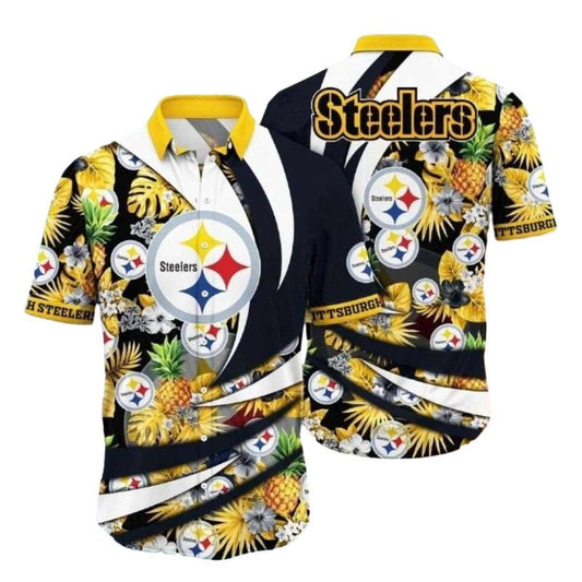 Pittsburgh Steelers Pineapple Blitz Tropical Hawaiian Shirt - Moonbestprint