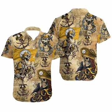 Pittsburgh Steelers Pirates Retro Summer 2025 Hawaiian Shirt - Moonbestprint