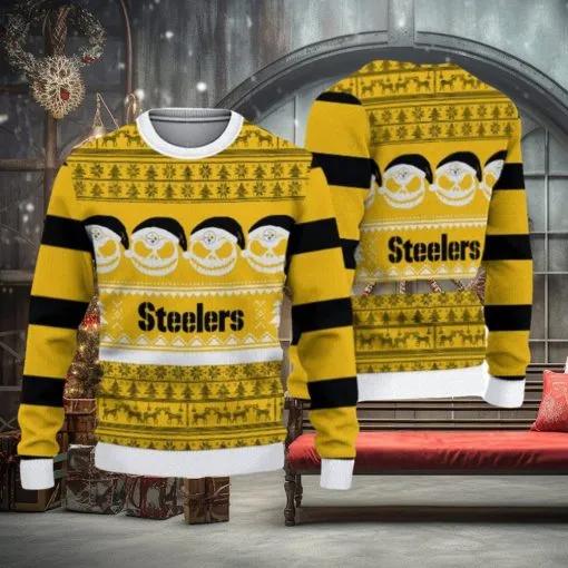 Pittsburgh Steelers Pumpkin Christmas Sweater, NFL Chritsmas Sweater Moonbestprint