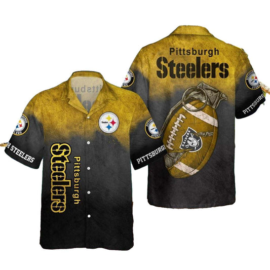 Pittsburgh Steelers Retro Ball Hawaiian Shirt - Moonbestprint