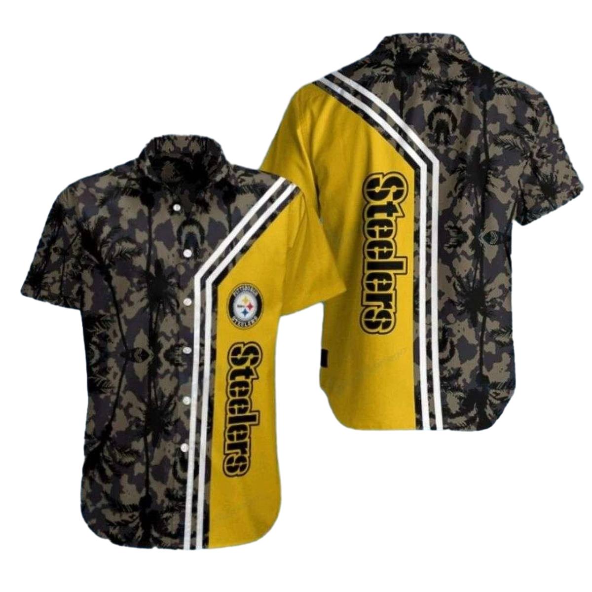 Pittsburgh Steelers Stealth Mode Camo Hawaiian Shirt - Moonbestprint