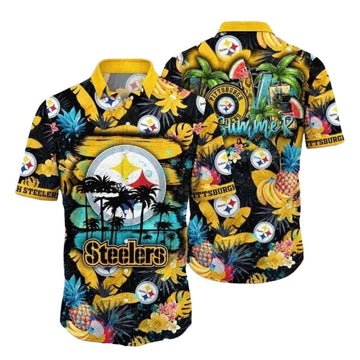 Pittsburgh Steelers Summer Vibes Pineapple Hawaiian Shirt - Moonbestprint