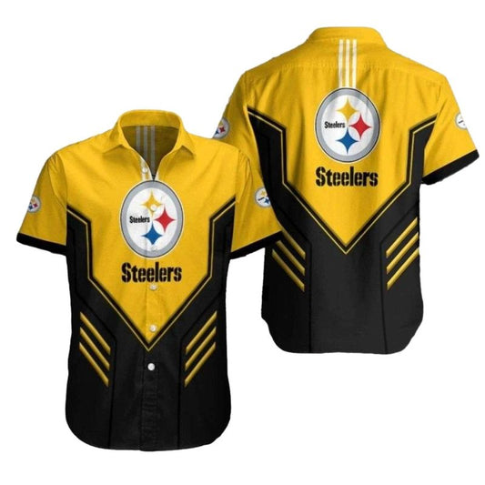 Pittsburgh Steelers Sunburst Bright Yellow Fan Statement Hawaiian Shirt - Moonbestprint