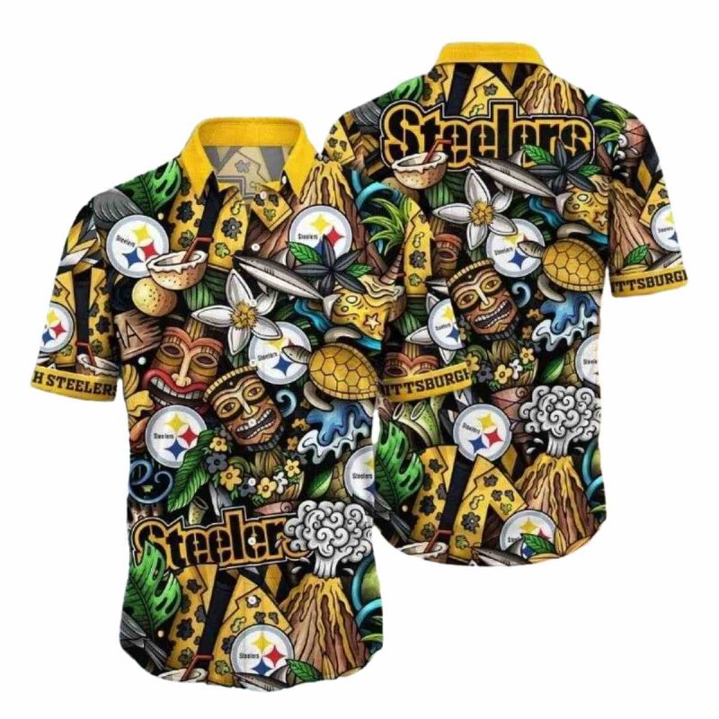 Pittsburgh Steelers Surf And Turf Tailgate Hawaiian Shirt - Moonbestprint