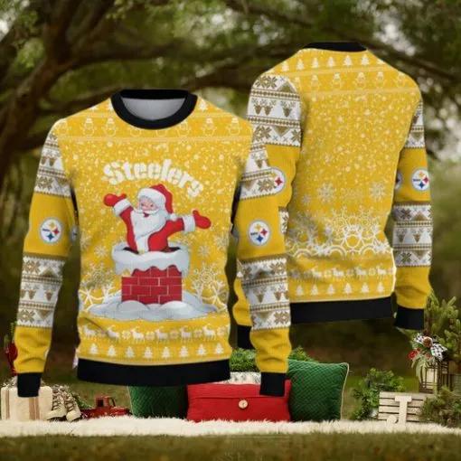 Pittsburgh Steelers Ugly Christmas Santa Claus Xmas Ugly Christmas Sweater, NFL Chritsmas Sweater Moonbestprint