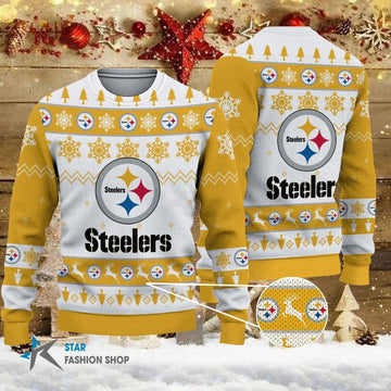 Pittsburgh Steelers Ugly Christmas Sweater, NFL Christmas Sweater Moonbestprint