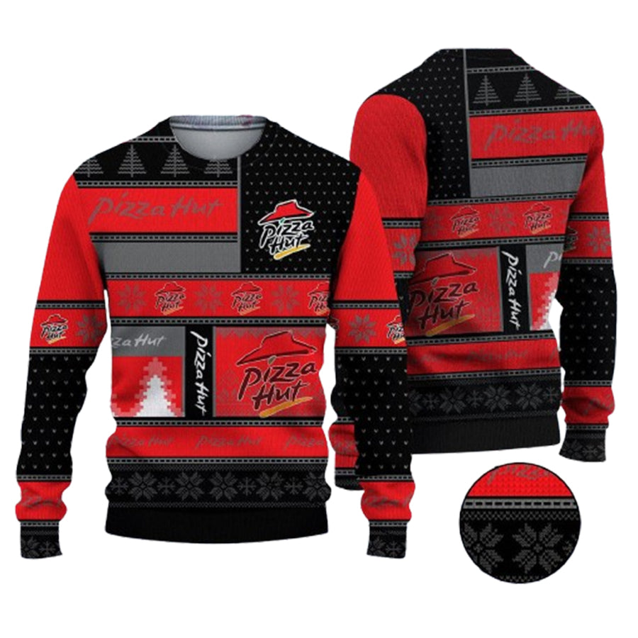 Pizza Hut Logo Ugly Christmas Sweater – Moonbestprint