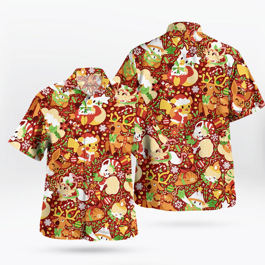 Pokemon Christmas Hawaiian Shirt Festive Tropical Style – Moonbestprint