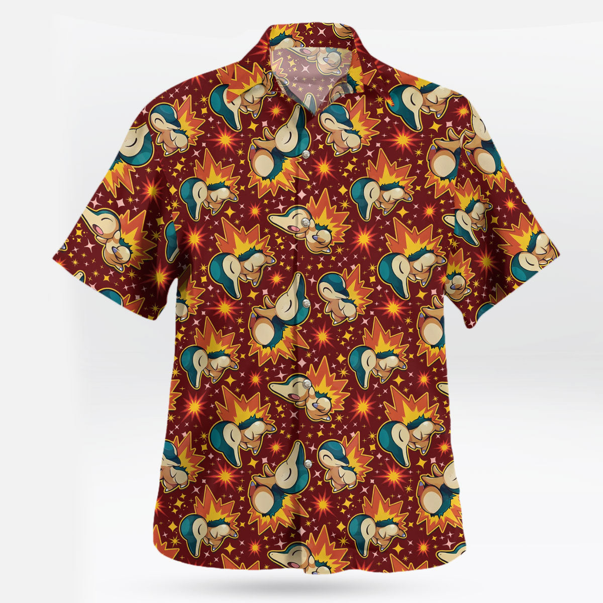 Pokemon Cyndaquil Fire Pattern Hawaiian Shirt – Moonbestprint