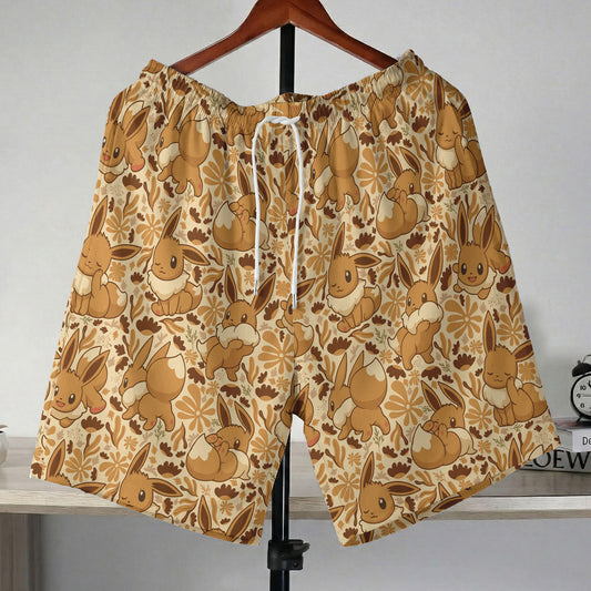 Pokémon Eevee Cute Brown Vintage Swim Shorts – Moonbestprint