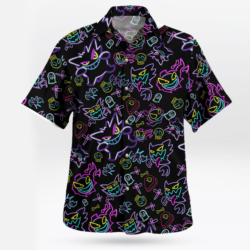 Pokemon Gengar Pattern Aloha Shirt Unique Anime Hawaiian Shirt for Fans – Moonbestprint