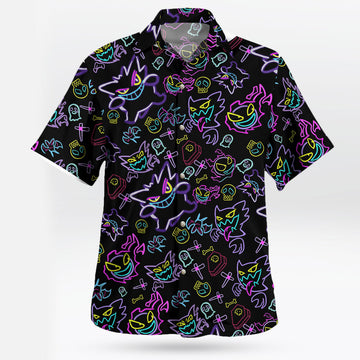 Pokemon Gengar Pattern Aloha Shirt Unique Anime Hawaiian Shirt for Fans – Moonbestprint