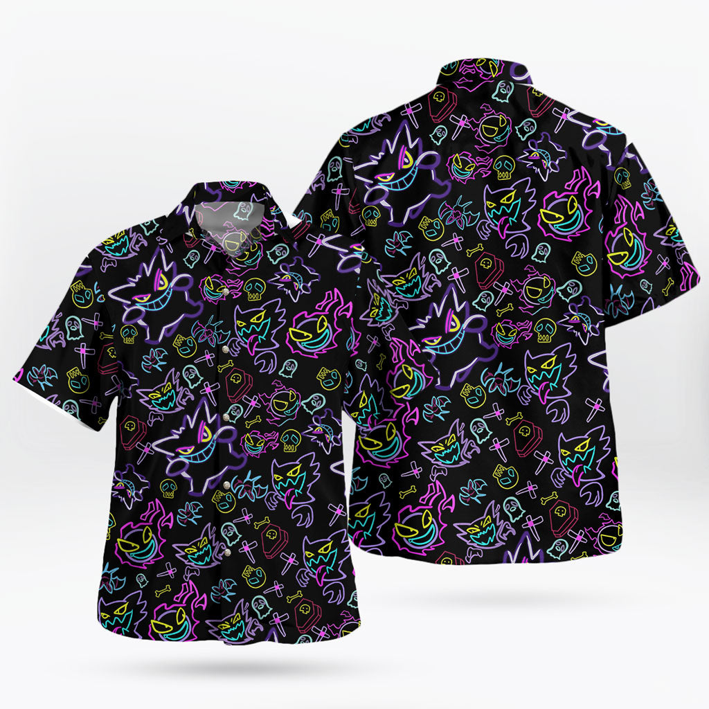 Pokemon Gengar Pattern Aloha Shirt Unique Anime Hawaiian Shirt for Fans – Moonbestprint