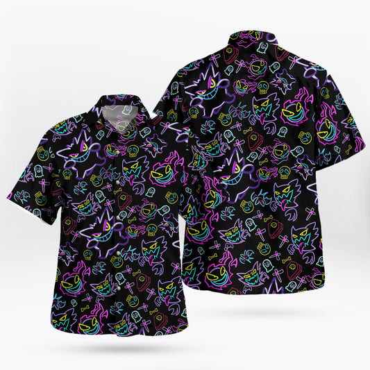 Pokemon Gengar Pattern Aloha Shirt Unique Anime Hawaiian Shirt for Fans – Moonbestprint