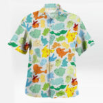 Pokémon Starter Characters Hawaiian Shirt Colorful Print – Moonbestprint