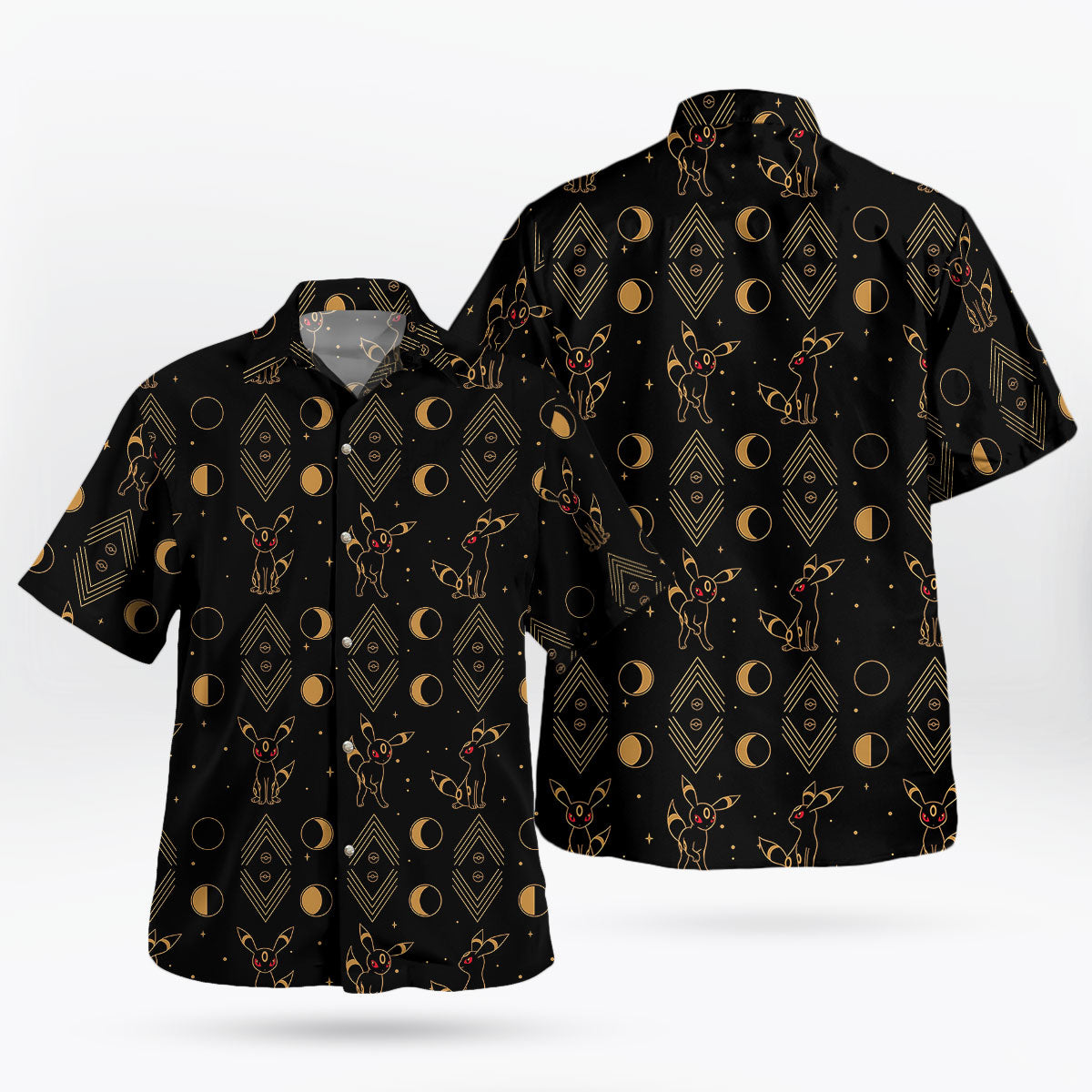 Pokémon Umbreon Moon Phase Tropical Hawaiian Shirt – Moonbestprint