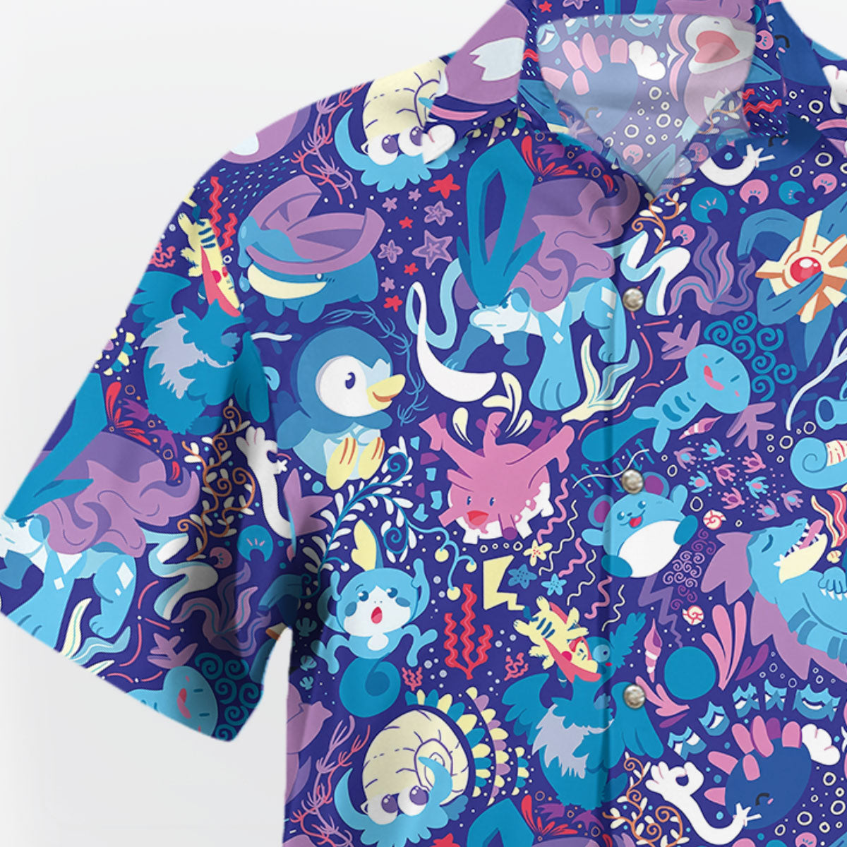 Pokemon Water-Type Sea Breeze Aloha Pattern Hawaiian Shirt – Moonbestprint