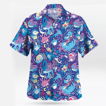 Pokemon Water-Type Sea Breeze Aloha Pattern Hawaiian Shirt – Moonbestprint